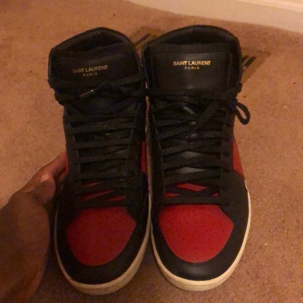 Saint Laurent sl/10h high tops red size 45